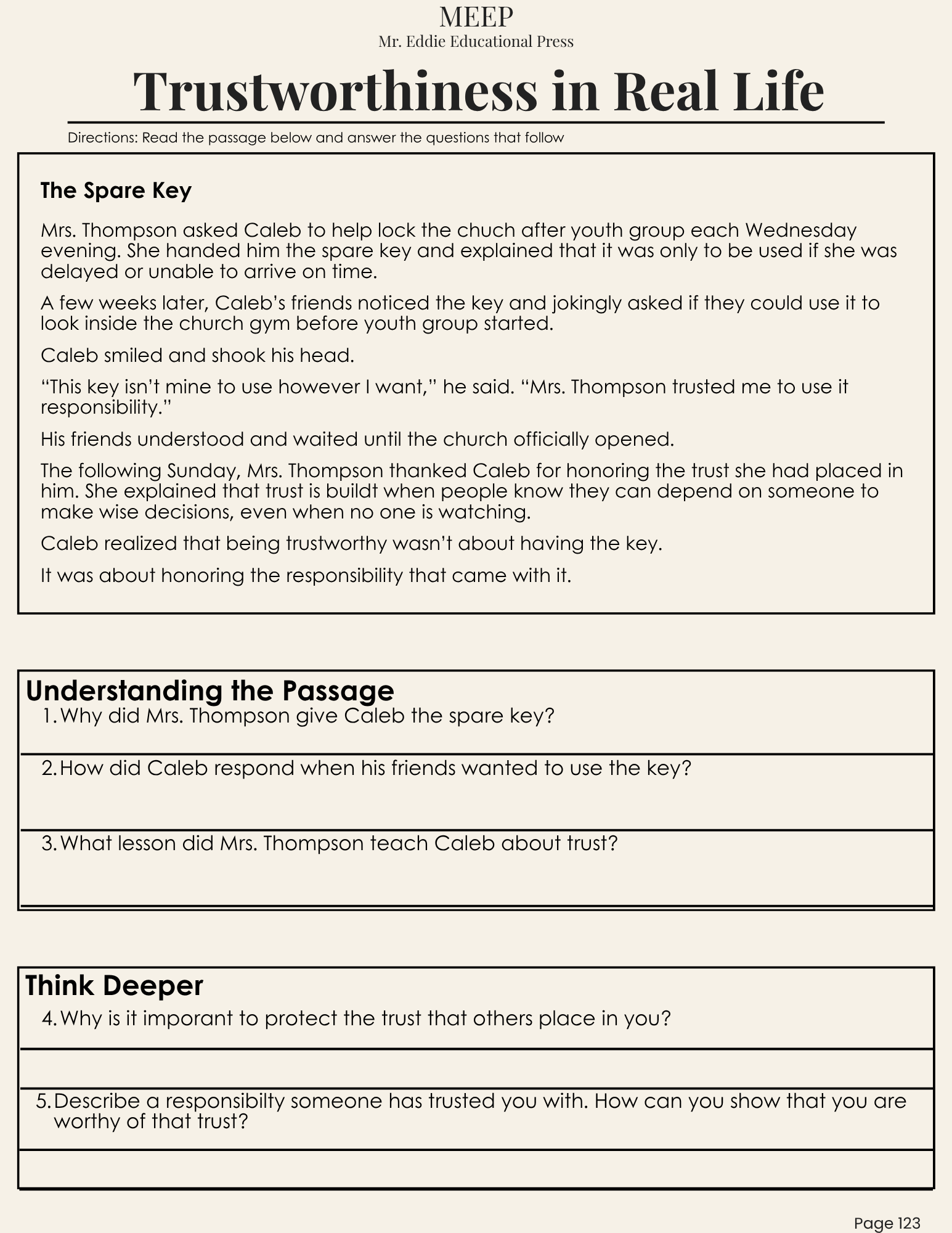 6th Grade Christian Character & Life Prep Curriculum