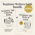 Beginner Writers Faith Bundle (Kindergarten + Grade 1) | Christian Alphabet Writing Workbook Bundle (Printable PDF)