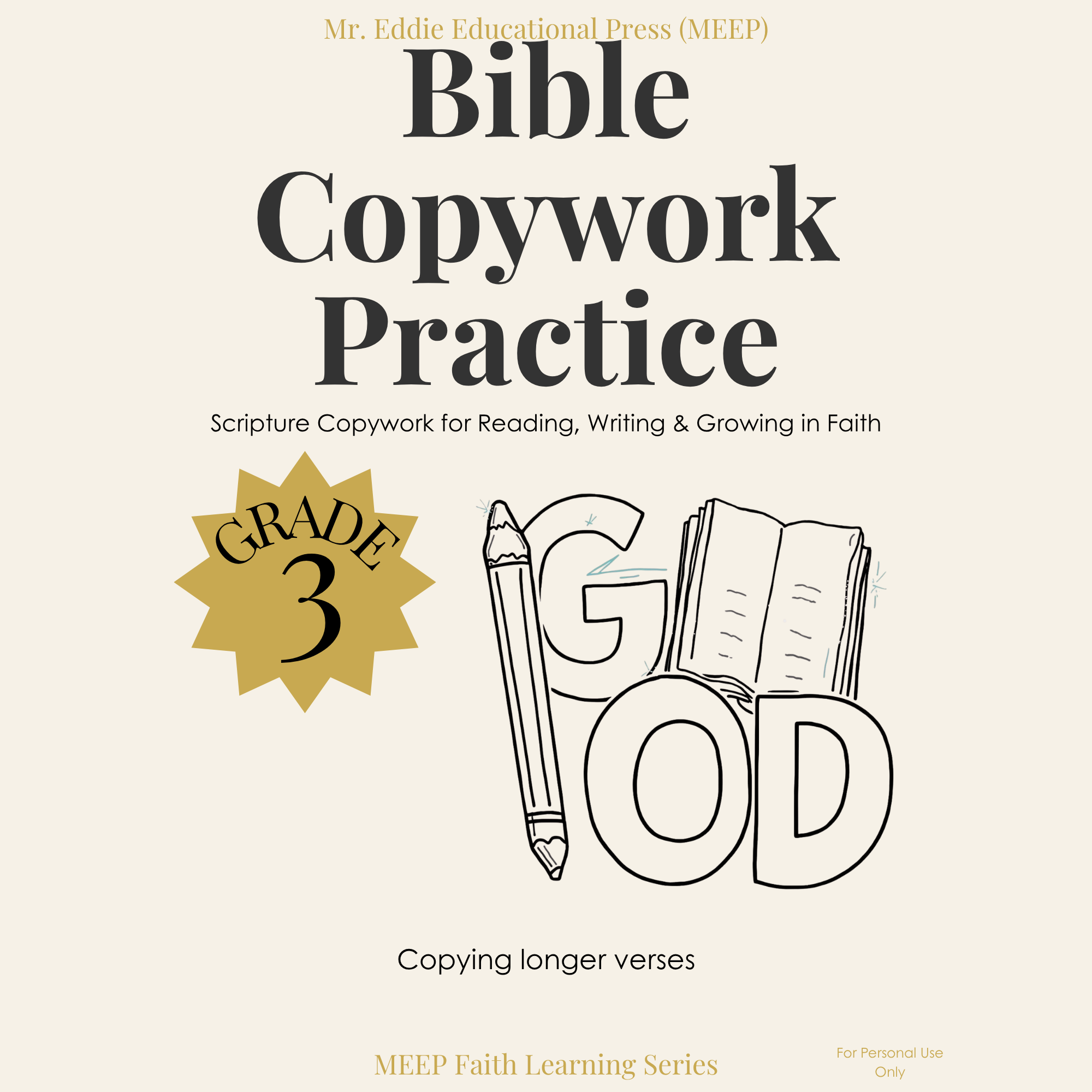 3rd Grade Christian Alphabet Workbook (A–Z Faith-Based Learning Printable)