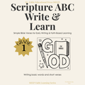 1st Grade | Faith-Based Alphabet Bible Workbook (Printable PDF)