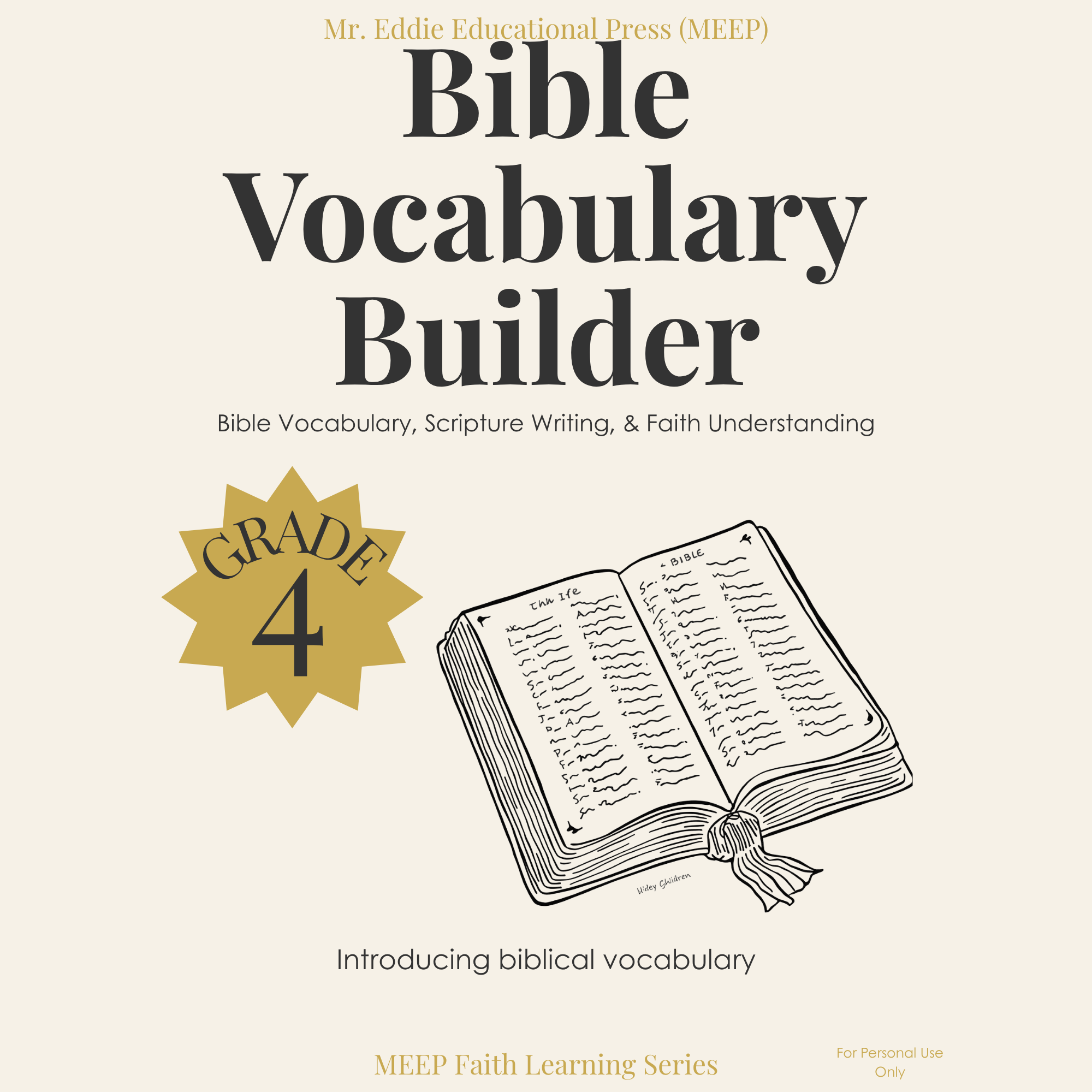 4th Grade Christian Alphabet Workbook (A–Z Faith-Based Learning Printable)