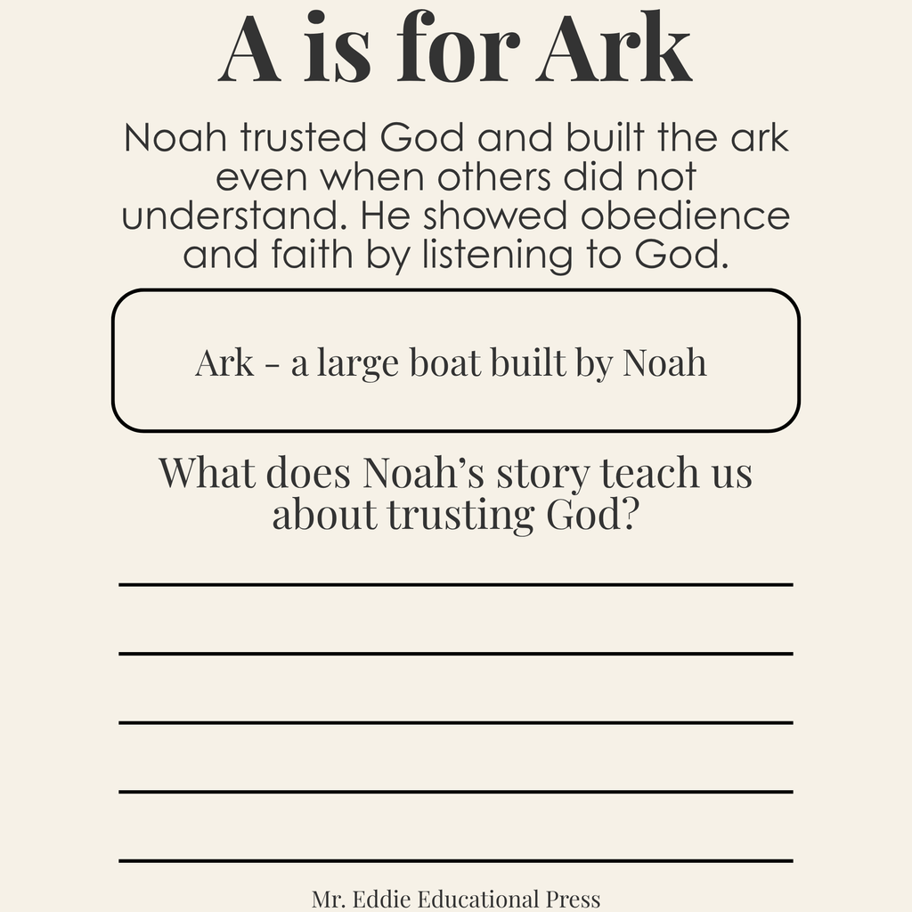 4th Grade Christian Alphabet Workbook (A–Z Faith-Based Learning Printable)