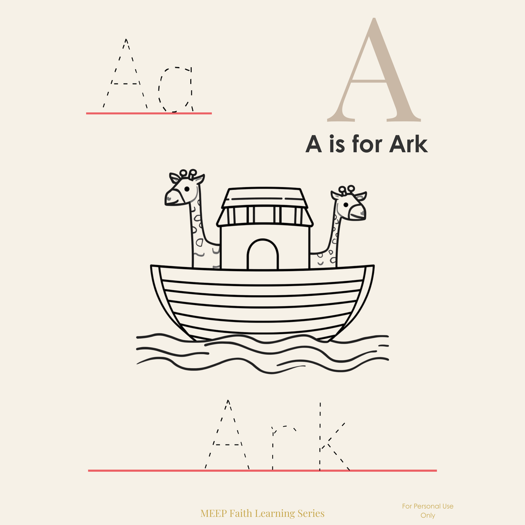(Kindergarten) Scripture ABC Coloring Book for Kindergarten Printable