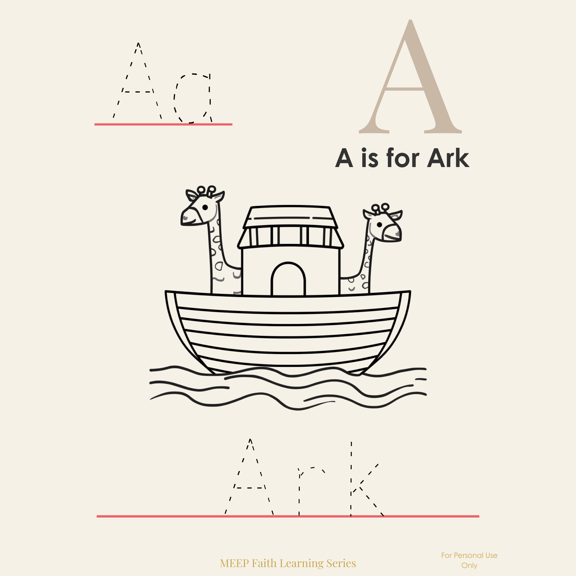 Christian Alphabet Worksheets for Preschool to 2nd Grade (Printable Learning Bundle)