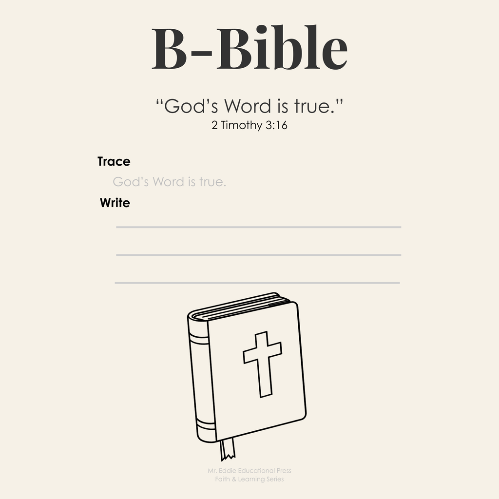 1st Grade | Faith-Based Alphabet Bible Workbook (Printable PDF)