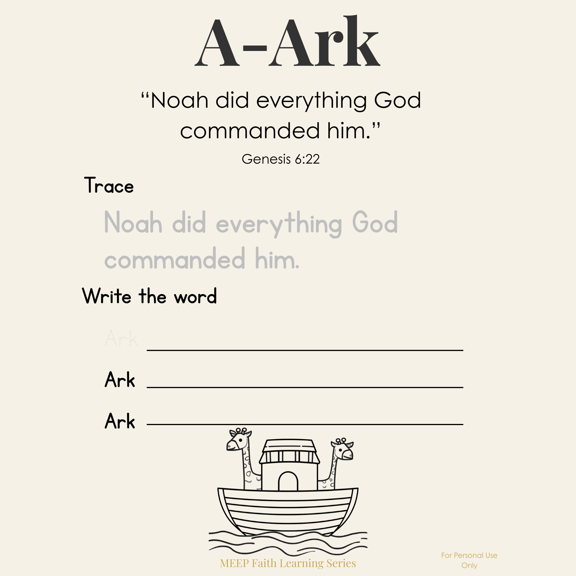 2nd Grade | Faith-Based Alphabet Bible Workbook (Printable PDF)