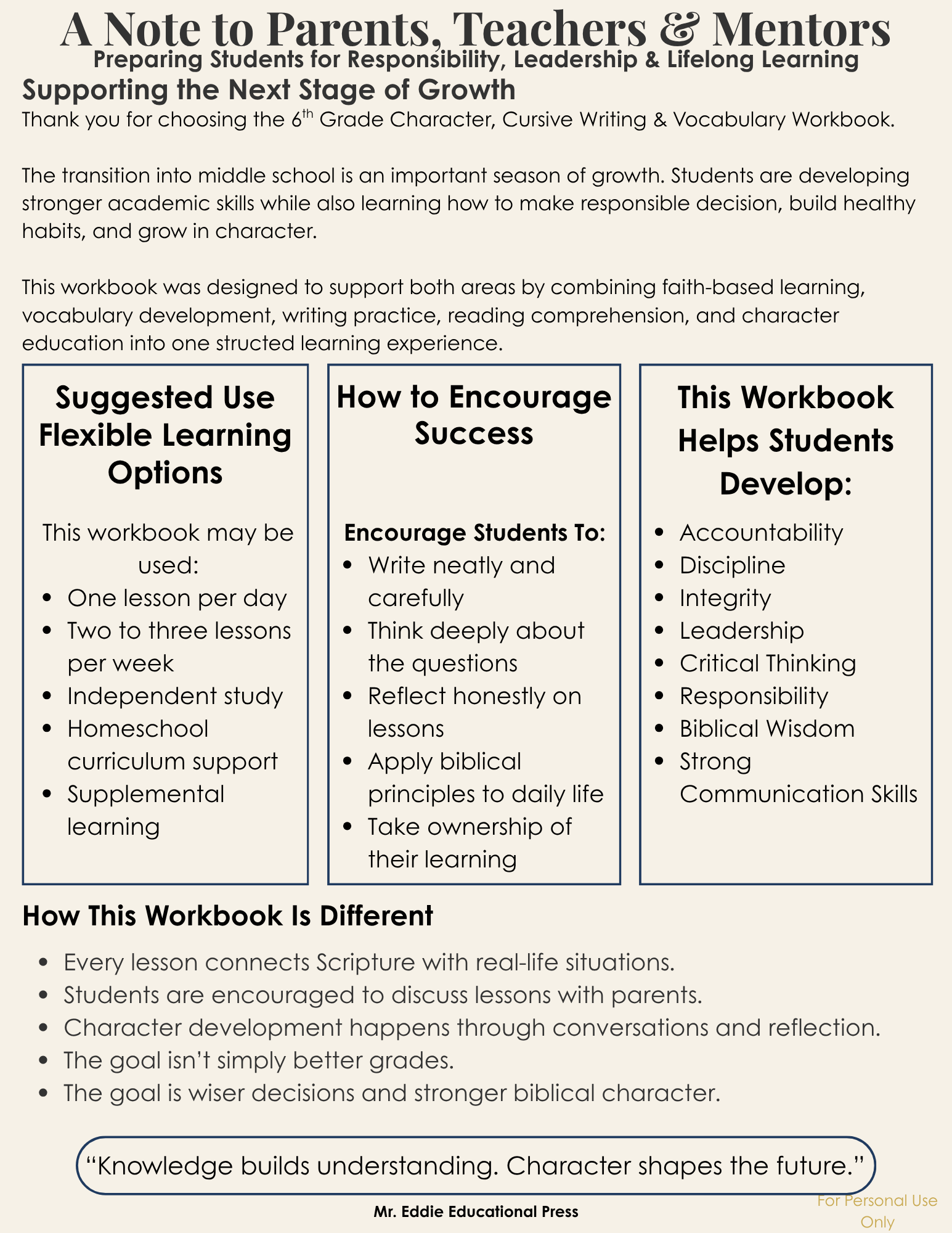 6th Grade Christian Character & Life Prep Curriculum