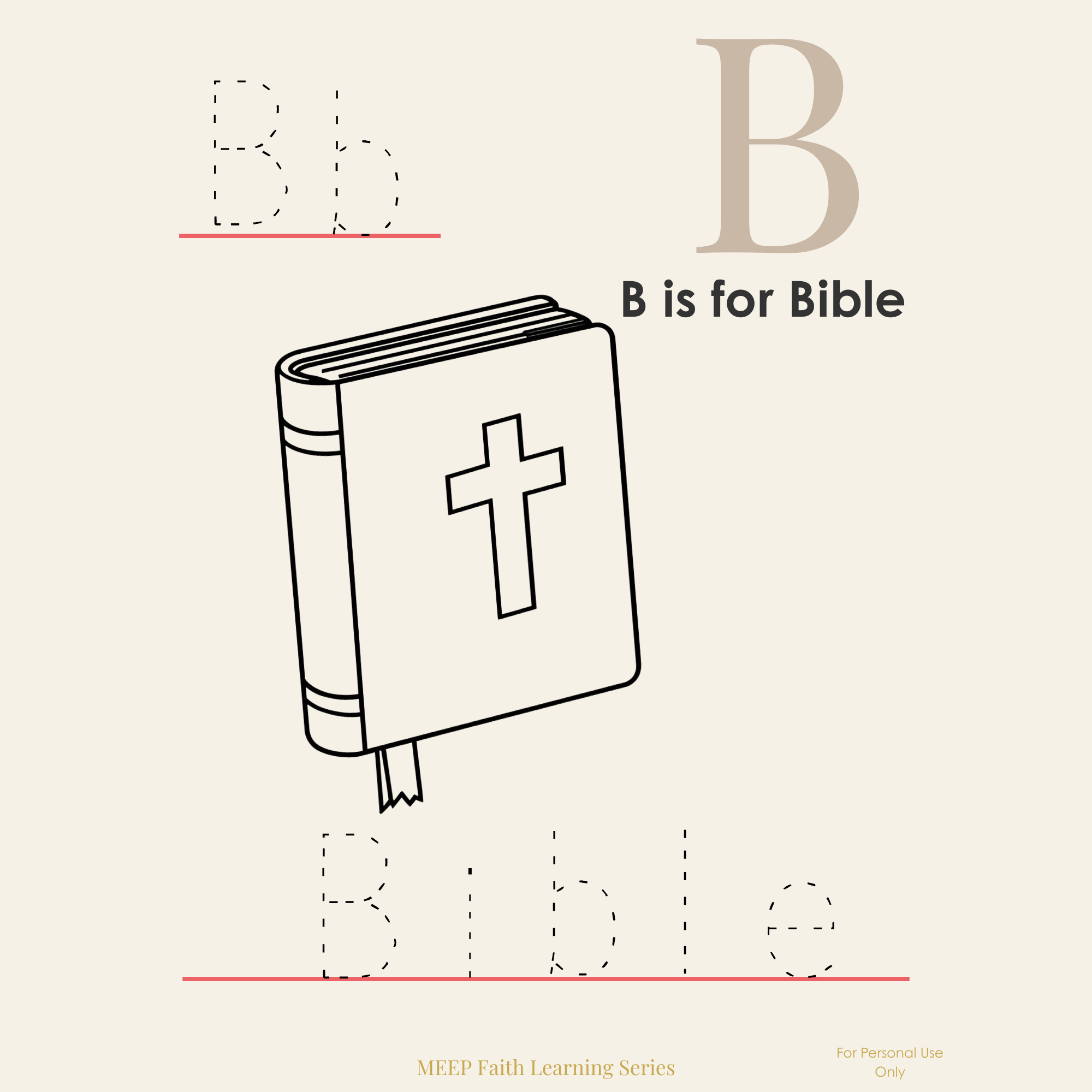 (Kindergarten) Scripture ABC Coloring Book for Kindergarten Printable
