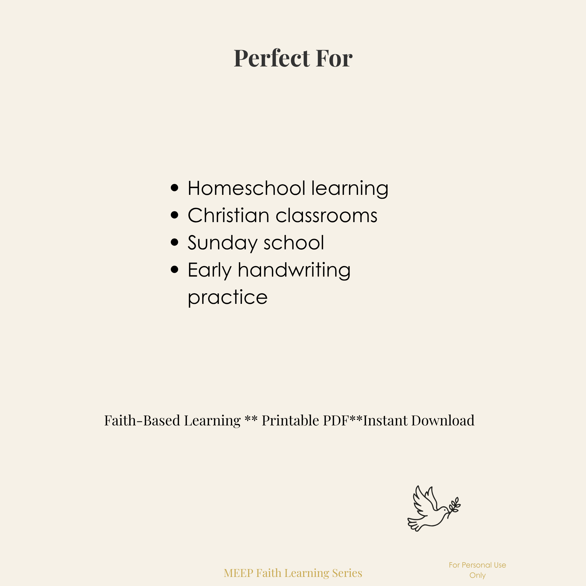 Christian Alphabet Worksheets for Preschool to 2nd Grade (Printable Learning Bundle)