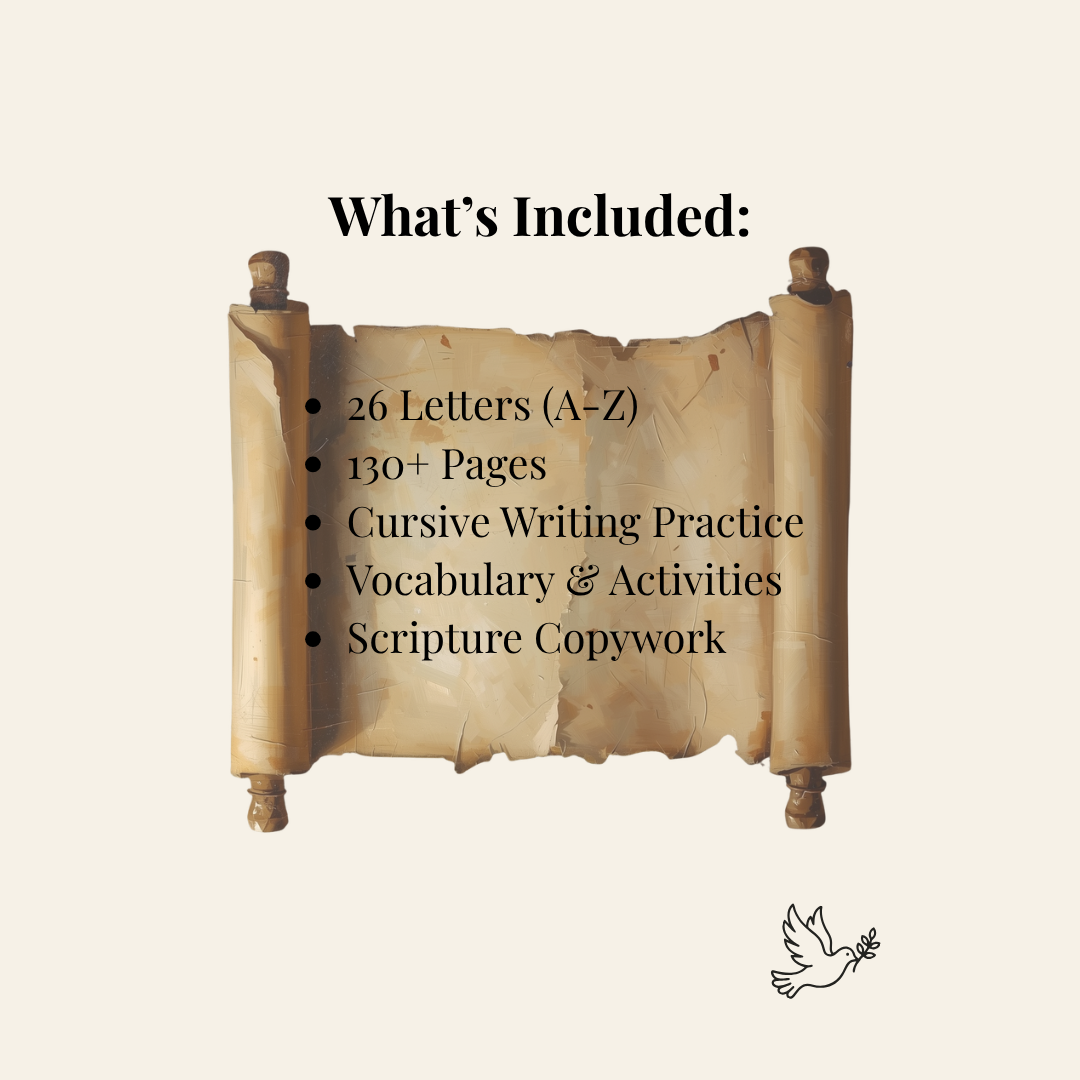 5th Grade Cursive Writing & Vocabulary Workbook (Faith-Based Learning)