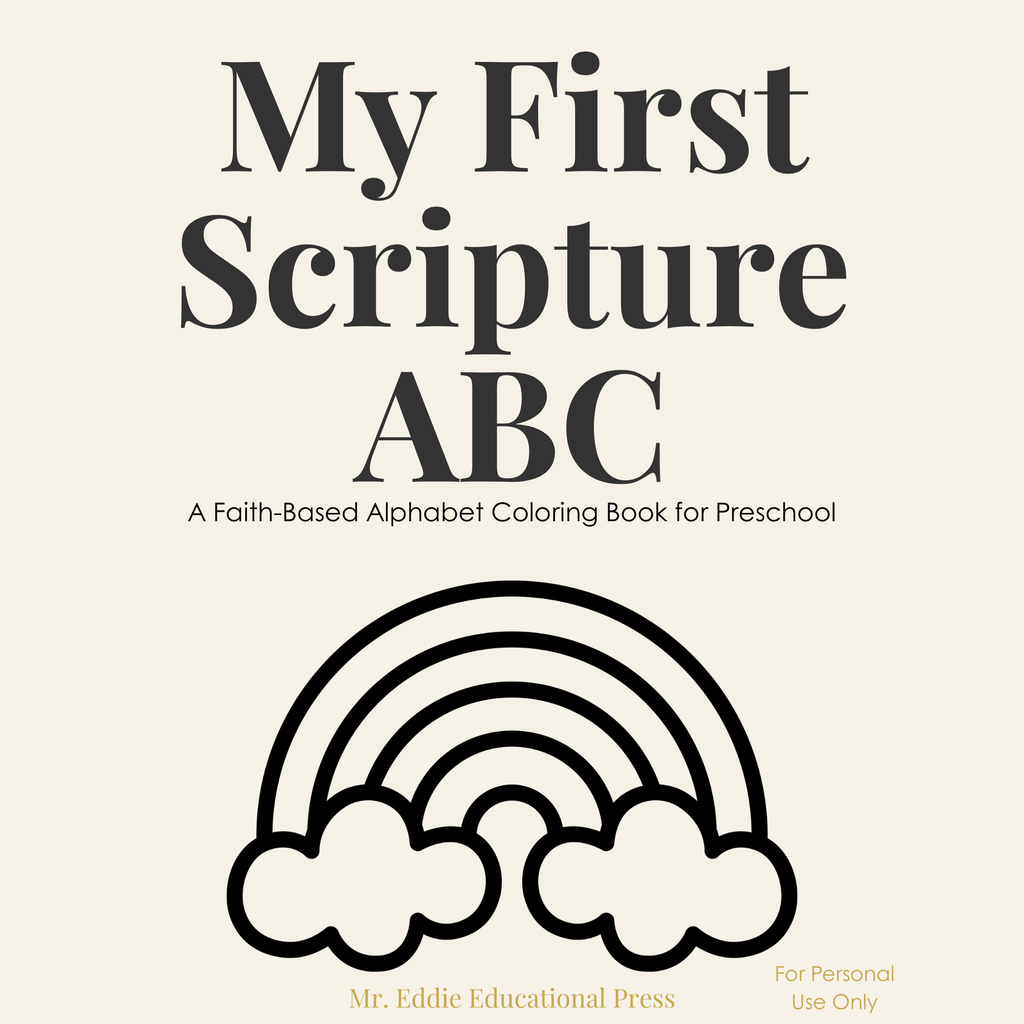 Pre-K Christian Alphabet Coloring Book Printable