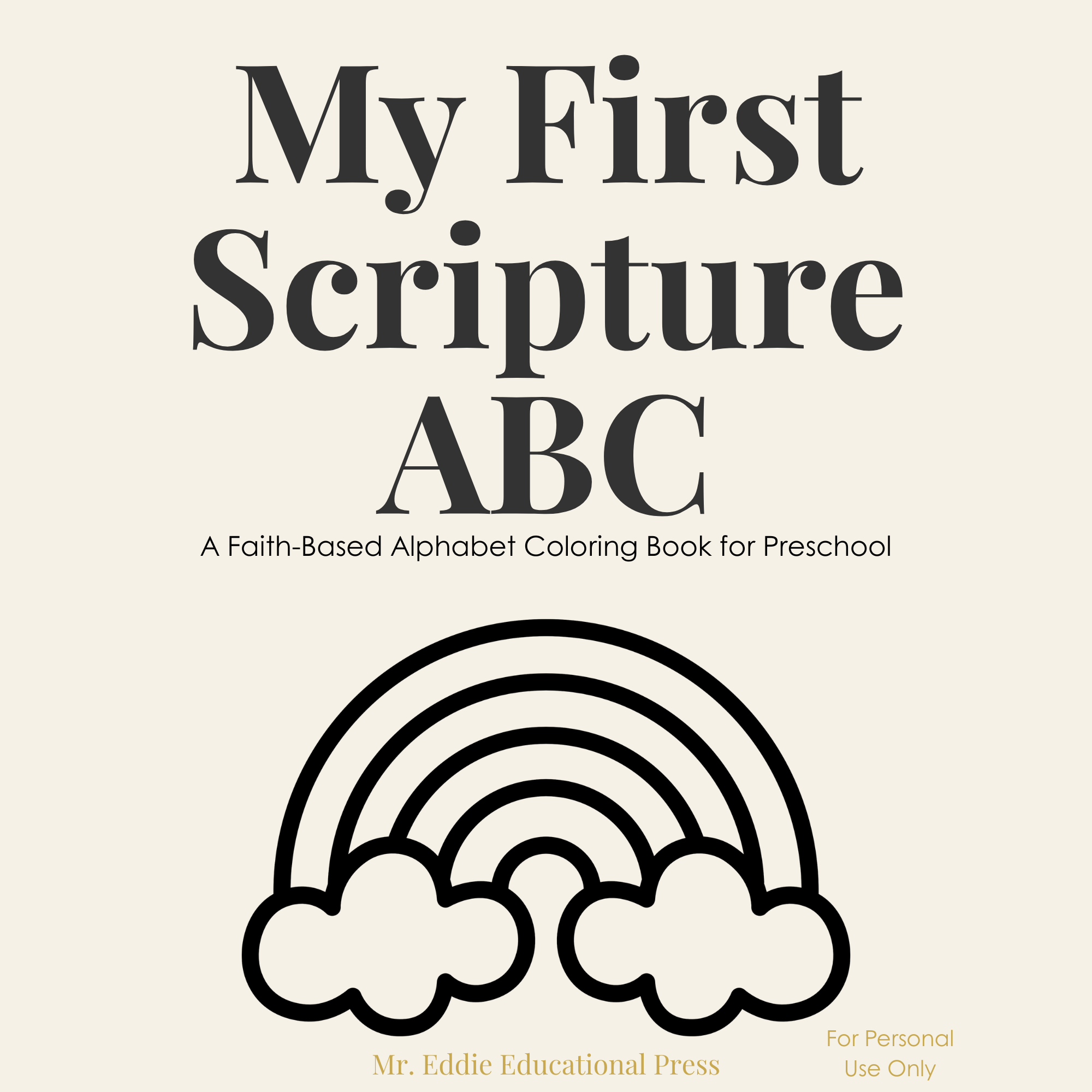 Pre-K Christian Alphabet Coloring Book Printable